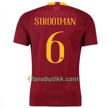 Fotballdrakt AS Roma Strootman 6 Hjemmetrøye 2018-2019 Kortermet